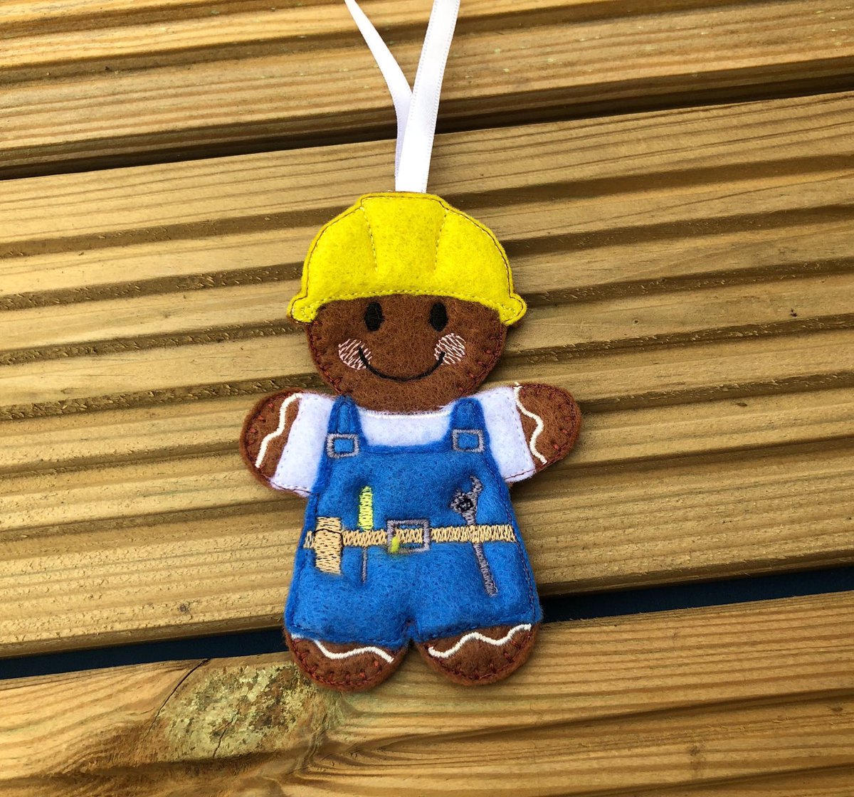 Excited to share this item from my #etsy shop: Builder Gift, Builder Gingerbread man, Hanging Gingerbread Man, Gingerbread Man, Personalised Gingerbread Man #builderginger #buildergift #fathersdaygift #personalisedgift #christmasgift etsy.me/389QrMa