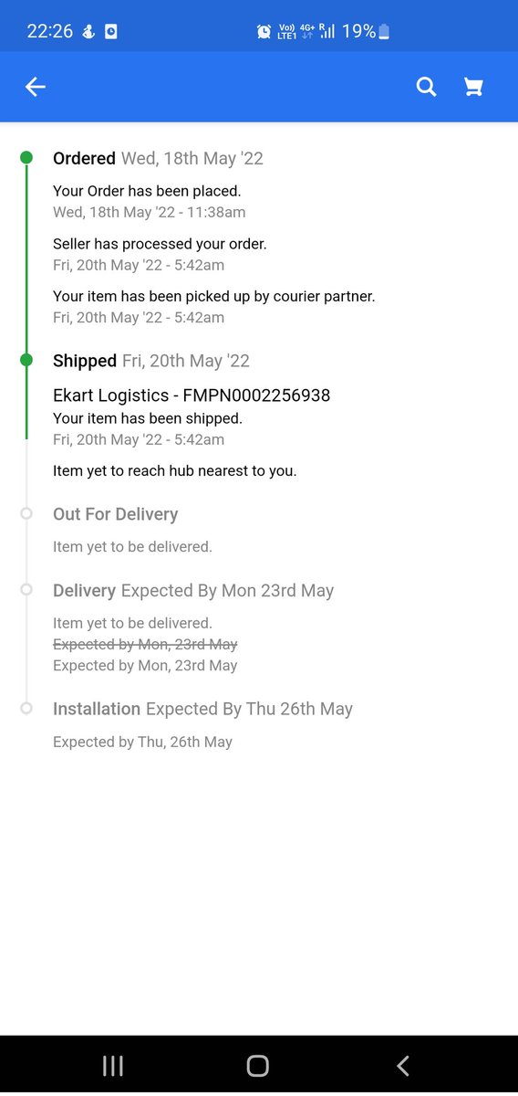 sisirpanda's tweet photo. @flipkartsupport Hey! Regarding Order # OD224970911533504000, I see that it has been shipped but I didn't receive any email or Sms.Also, when I see the tracking number of Ekart # FMPN0002256938,it shows that ,there is issue with the tracking id.Whats going on? Can you help ASAP? https://t.co/ePRYAzrSnk