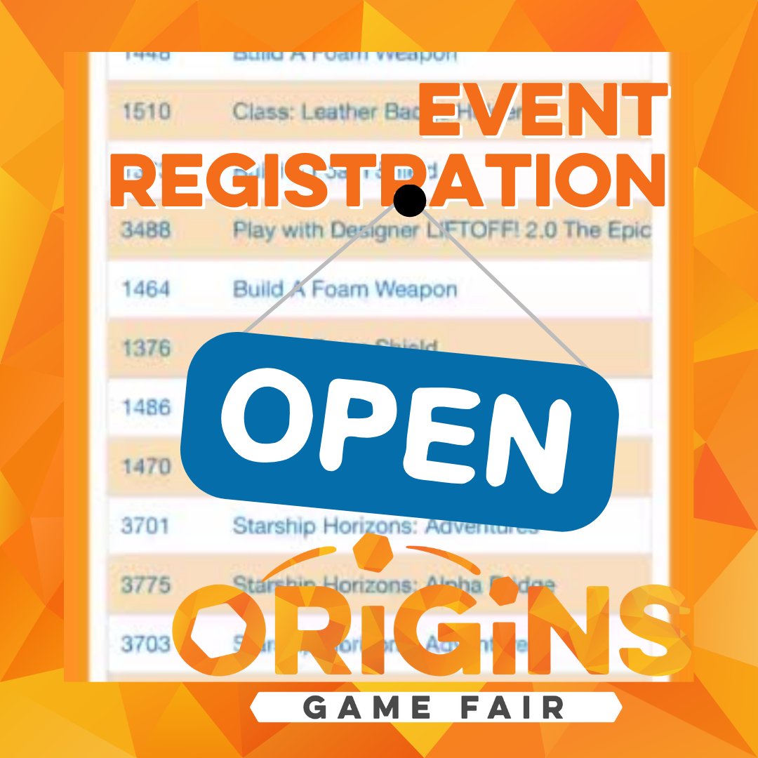 Origins Game Fair on Twitter "Event Registration is live! Origins is
