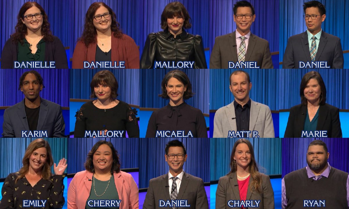 Season 38, Week 35
05/09/22, 05/10/22, 05/11/22, 05/12/22, 05/13/22
#Jeopardy Contestant Fashion