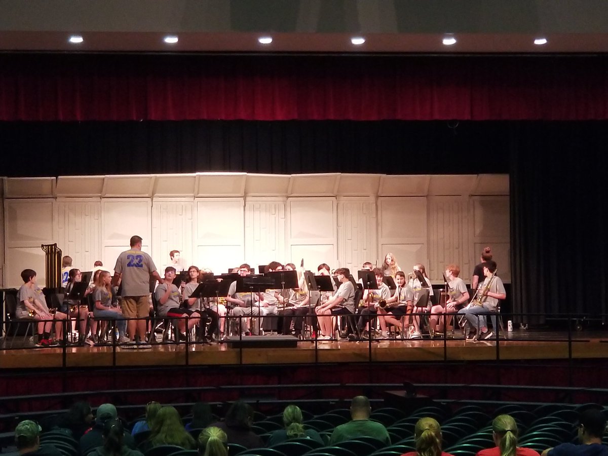 Excited to be back on stage representing <a href="/SMSJags/">Seckman Middle School</a> at festival after 2 long years. Up first - Varsity Band