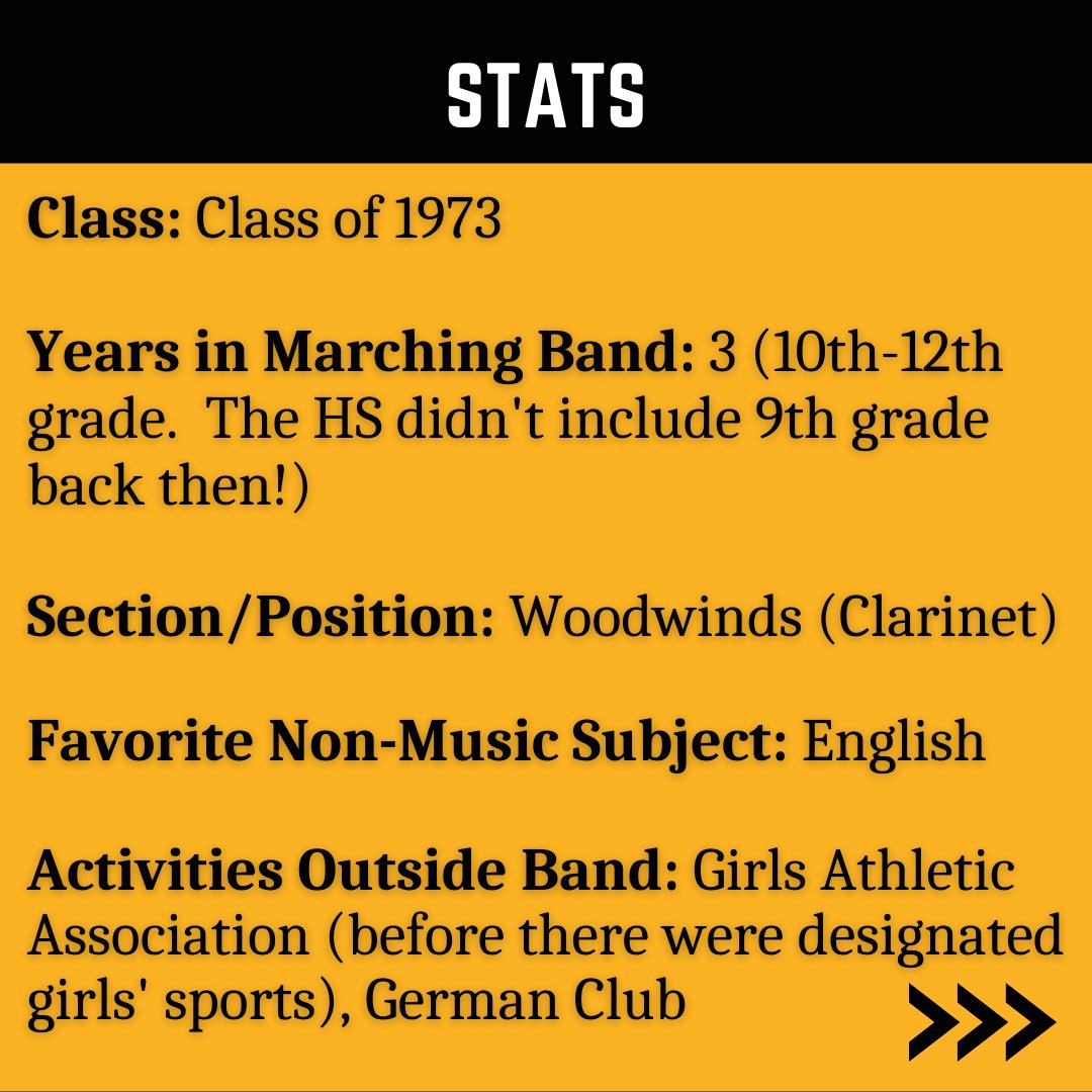 QVHSBandOrch's tweet photo. It's Saturday, so it's time for another #whyimarched alumni feature--today featuring Lou Klaric from the Class of 1973! https://t.co/tb5XWr2FDk