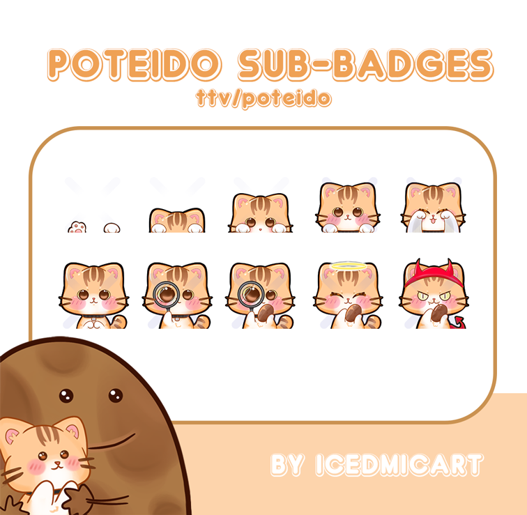 icedmicart's tweet photo. sub-badges for d amazing @poteido_ ٩(◕‿◕｡)۶ 

thank you for trusting me with your adorable catto~ https://t.co/FqmYfDUVDR