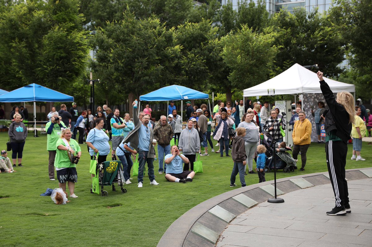 Great turnout at the annual <a href="/namioklahoma/">NAMI Oklahoma</a> walk today! Honored to kick-off this amazing group &amp; excited to share all of the progress we’re making to change the way Oklahomans talk about &amp; access treatment services! #serviceswithinreach #namiwalksok #MentalHealthMatters <a href="/988okla/">988 - Oklahoma’s Mental Health Lifeline</a>
