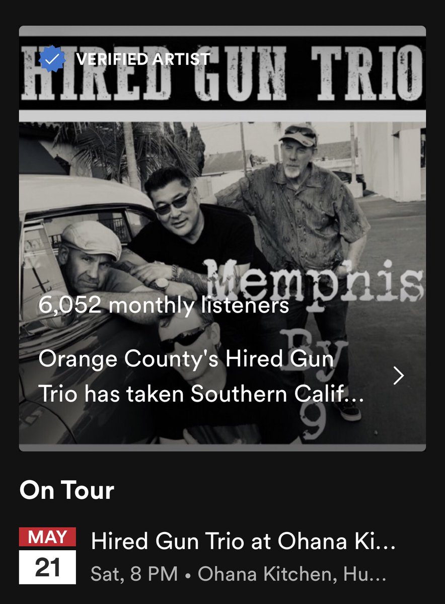 Hired Gun Trio (@hiredguntrio) on Twitter photo Follow us on Spotify for our latest Records and new singles! <a href="/brunsch_michael/">Michael Brunsch</a> <a href="/Romeos_Waiting/">Todd Arita</a> <a href="/hipchecked/">sir hipcheck IV esq</a> open.spotify.com/artist/635HaL0… Follow us on Spotify for our latest Records and new singles! <a href="/brunsch_michael/">Michael Brunsch</a> <a href="/Romeos_Waiting/">Todd Arita</a> <a href="/hipchecked/">sir hipcheck IV esq</a> open.spotify.com/artist/635HaL0…