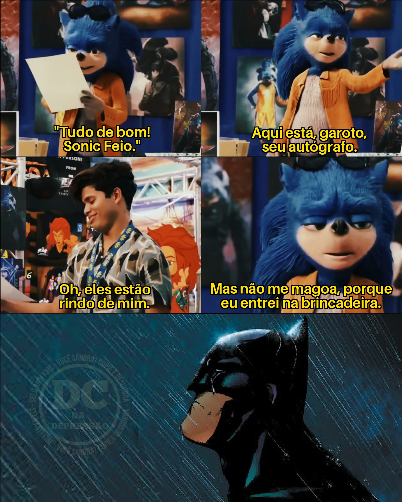 O meme do Sonic feio 