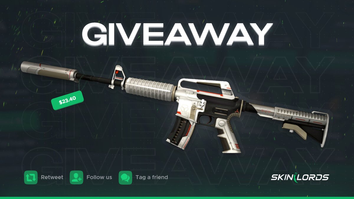 SkinLords's tweet photo. M4A1-S Mecha Industries 🎁 CSGO Skin Giveaway!

✅ To enter:
- Retweet and Follow us
- Tag a friend

Ends in two days! Best of luck! https://t.co/aW5zHpUc39