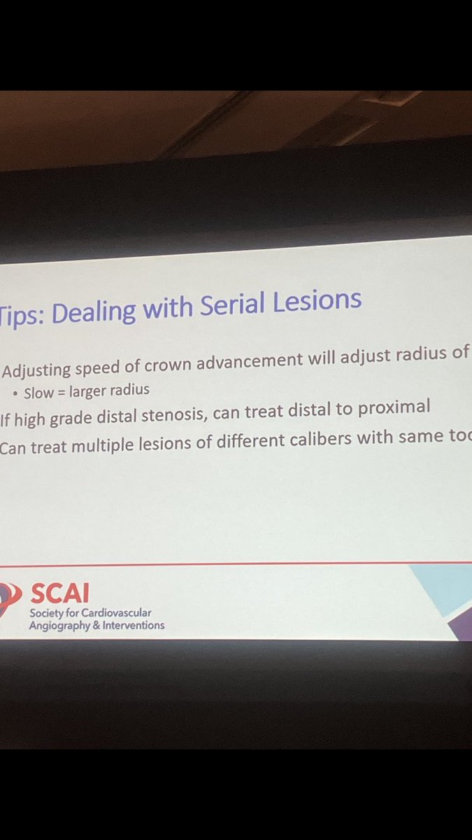 SriPittaMD's tweet photo. #SCAI2022 @SCAI Tips &amp;tricks for #orbital #atherectomy to reduce slow flow, complications perforation, dissection 
>slow speed
>slow run
>short run
>high speed only for large vessels and denseclacium area @kjkunkelmd @SCAI_WIN @KaulP @agtruesdell @ArasiMaran @Pooh_Velagapudi https://t.co/SeDIMH00r7