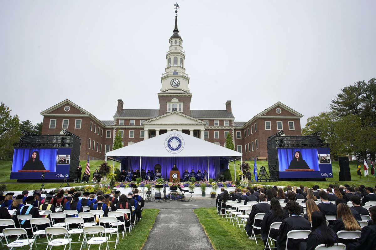 ColbyCollege's tweet photo. Moments from Colby’s 201st Baccalaureate. Rewatch the ceremony here: https://t.co/cxwZmwcM32 #Colby2022 https://t.co/AnsEDy4kaR
