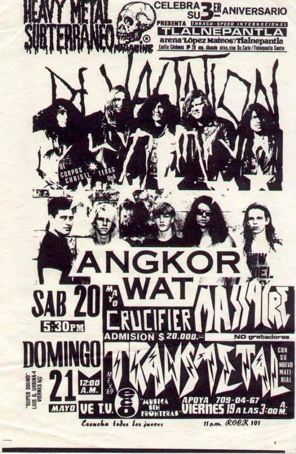 CBofes's tweet photo. Hoy se cumplen 33 años de esto y yo estuve ahí #devastation #angkorwat #crucifier #massacre #transmetal https://t.co/2j5ylS5l6n