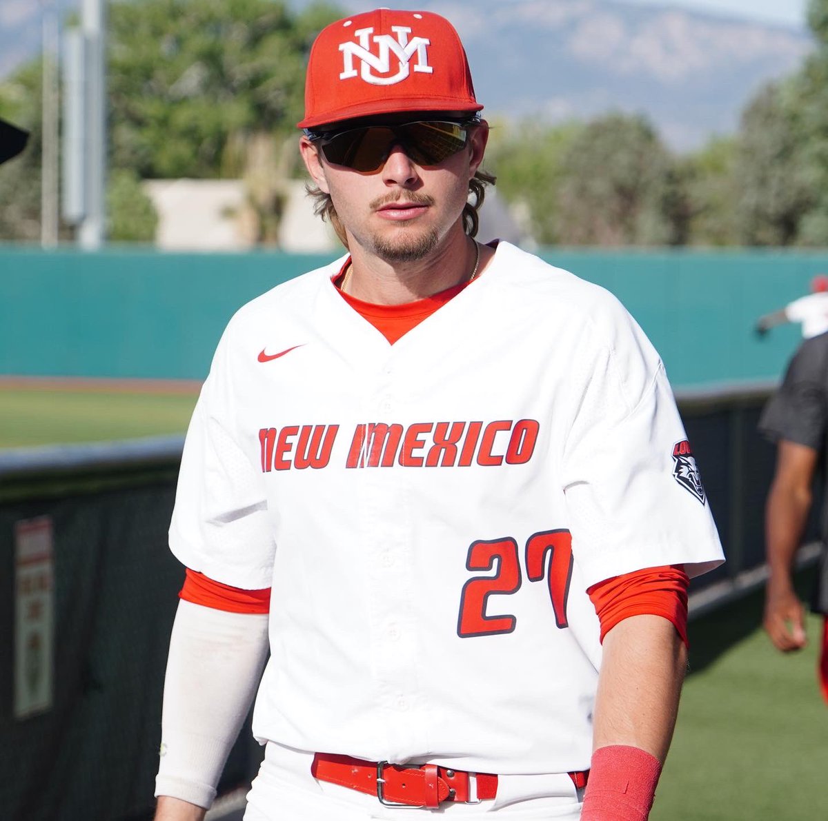 UNMLoboBaseball's tweet photo. Last senior is #27 Johnnie Podsednik... After transferring from Wharton County JUCO, he has started in 57 games as a Lobo as one of our senior starting catchers. Pods has had an outstanding senior season, hitting career highs in almost every offensive category. Thank you, Pods! https://t.co/gnerfNDv6i