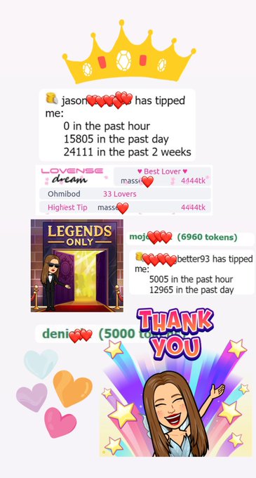 Thank you for a Fabulous month 🤩  I&rsquo;m very grateful to the kings of May 👑 and all tippers who supported