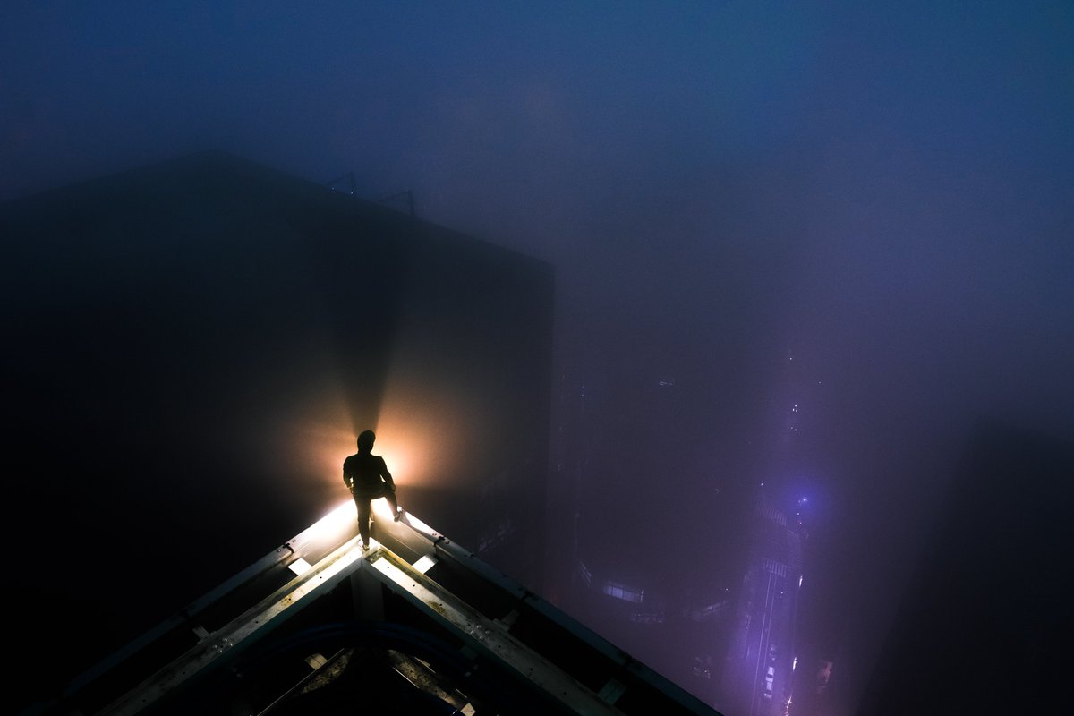 As night falls.