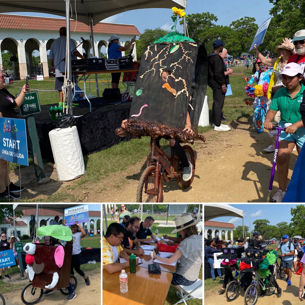 houston_moca's tweet photo. What a beautiful day. Houstonโs inaugural Art Bike Parade! ๐ฒ๐ฒ
@OrangeShow @HISDSupe @TeamHISD @houparksboard #art #culture #macgregorpark #smitherpark #fondepark #braysbayou #bayoutrails #artsed https://t.co/1ASMCtuSL0
