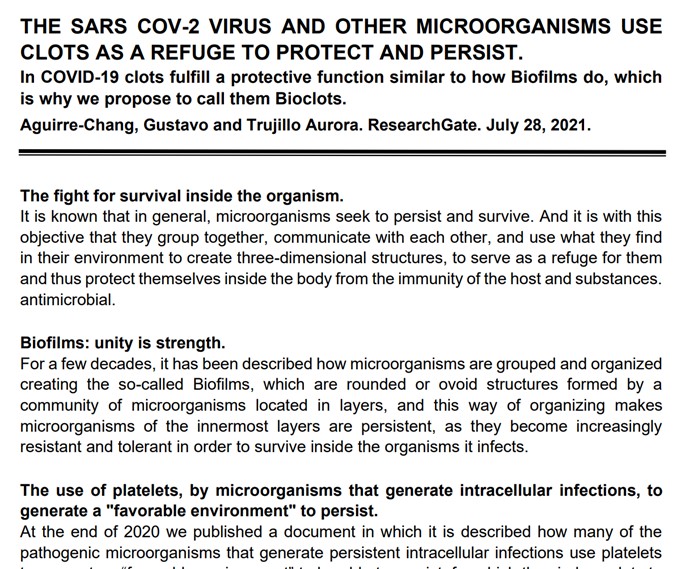 Aguirre1Gustavo's tweet image. The most persistent cases of #LongCOVID
they reach Step 6 of Management
Viruses create a Favorable Environment within the organism to persist
These are encovered with #BioClots
It is required to give 3 or + Drugs against Viral Load
for months andProcedures
researchgate.net/publication/35…