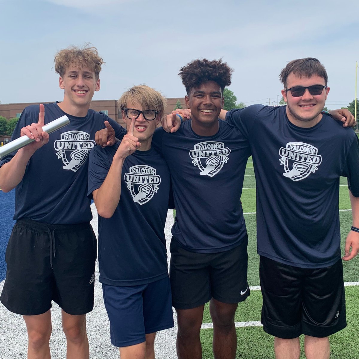 The Falcons advance to the Unified Track Regionals after great performances today... including these four (Josiah, Pierce, Isaac, and Marcus) running a PR of :53.64 in the 4x100.