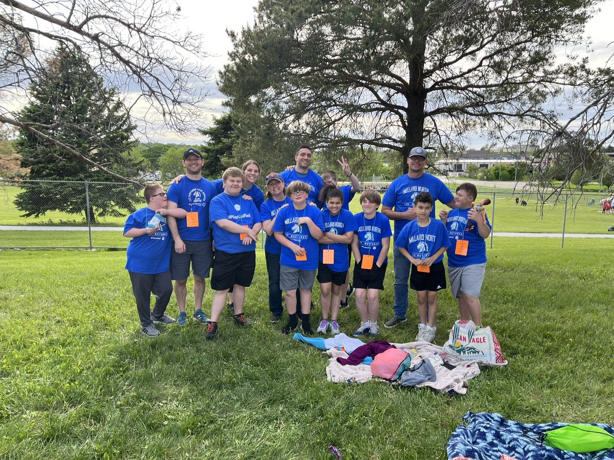 MustangUnified's tweet photo. The Jr. Mustangs did AMAZING at the Special Olympics State Track Meet! #playunified @SONebraska https://t.co/Sv9SKz34w5