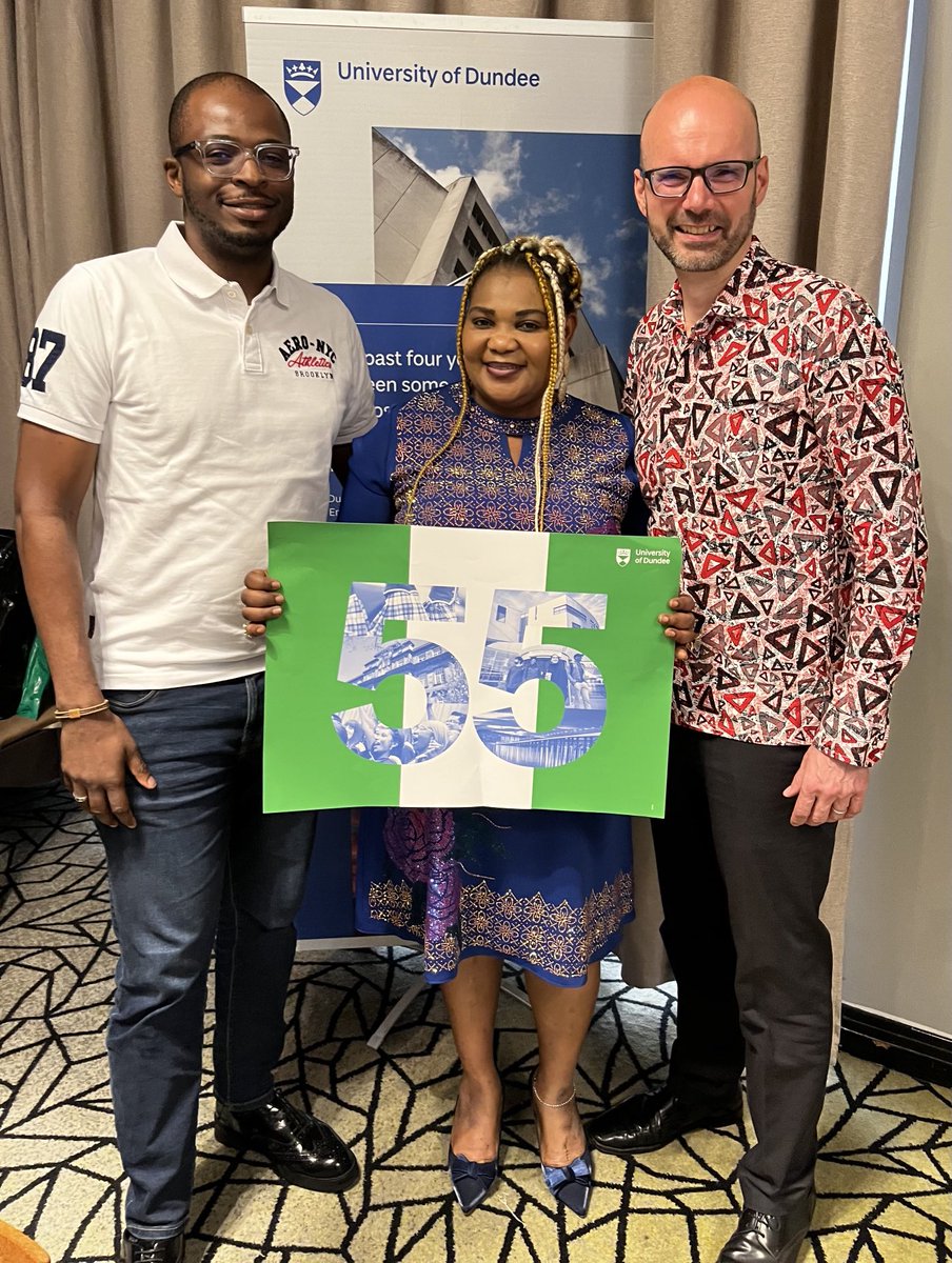 ProfPeterDundee's tweet photo. Almost a wrap on first ⁦@dundeeuni⁩ 🇳🇬 trip in 26 months.  So many insights gained and connections made.  Wonderful to end with our dynamic alumni in #Lagos with a fun quiz.  Twa pehs an an ingin ane in aw?  #DiscoverDundee https://t.co/jGq2Y0icdR