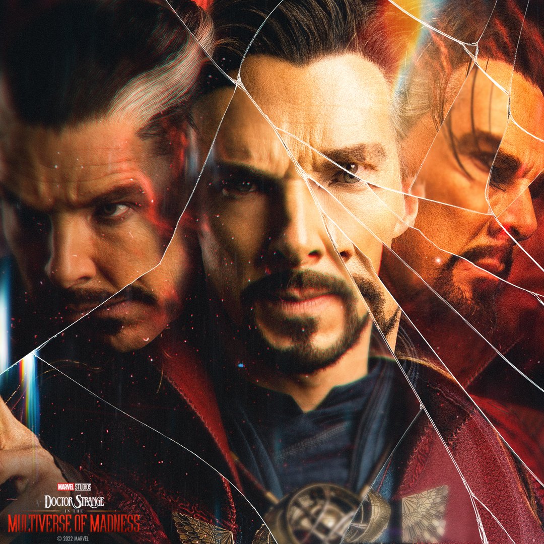 Marvel's tweet photo. Who are you in this vast Multiverse? 🌀 

Don’t miss Marvel Studios’ #DoctorStrange in the Multiverse of Madness now playing only in theaters! Get Tickets: https://t.co/6dSFa3aygn https://t.co/GKpXvnuVsP