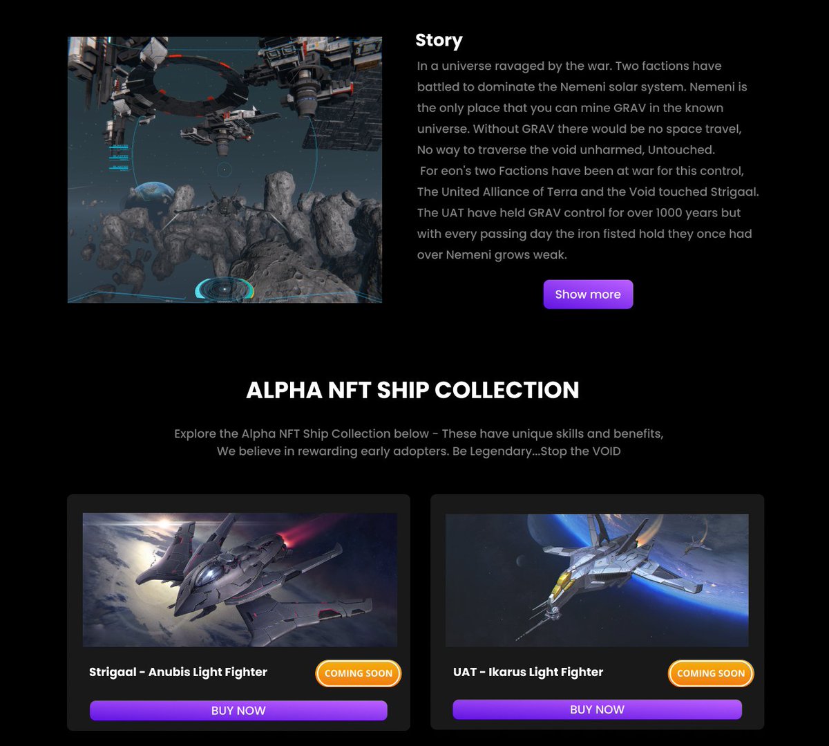 Graviton Zero (@gravitonzero) on Twitter photo Good Evening Pilots! 🚀
A quick preview of the upcoming ALPHA Ship NFT set - Releasing SOON! 👀
Purchase with $GRAV ⚛️
<a href="/GravitonZero/">Graviton Zero</a> links 👇
linktr.ee/Gravitonzero
Only you can stop the VOID!
#ByGamer4Gamers #Crypto #NFT #NFTGaming #Metaverse #SCIFI #PlayToEarn #BSC Good Evening Pilots! 🚀
A quick preview of the upcoming ALPHA Ship NFT set - Releasing SOON! 👀
Purchase with $GRAV ⚛️
<a href="/GravitonZero/">Graviton Zero</a> links 👇
linktr.ee/Gravitonzero
Only you can stop the VOID!
#ByGamer4Gamers #Crypto #NFT #NFTGaming #Metaverse #SCIFI #PlayToEarn #BSC