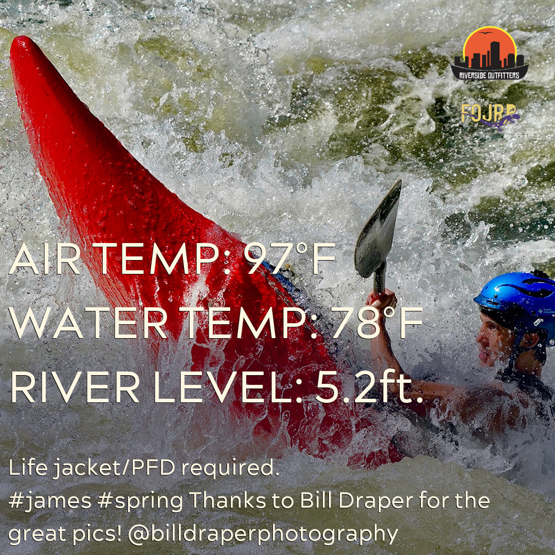 How's The James RVA on Twitter "97°F. Water Temp 78°F. River Level 5