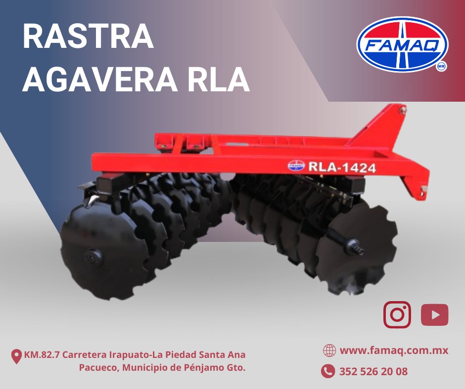 FAMAQ4's tweet photo. Rastra apta para labores en cultivo de agave por su ancho de trabajo de: 1.5m, se adapta a la medida de cultivos agaveros. La RLA está diseñada para facilitar la operación y adaptación a las condiciones del campo aligerando su trabajo. 🥇🌾👏🤩🤠 https://t.co/hKLwBn9Thg