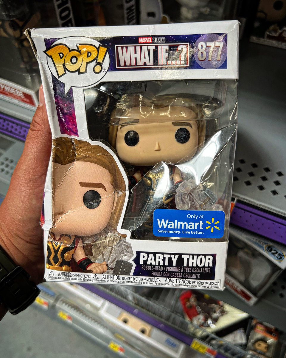 Grittypinstrips's tweet photo. Dang @Walmart just sitting on the shelf partied to hard #whatif #funko #funk0dad #partythor @funko https://t.co/idZZ4jZLPL