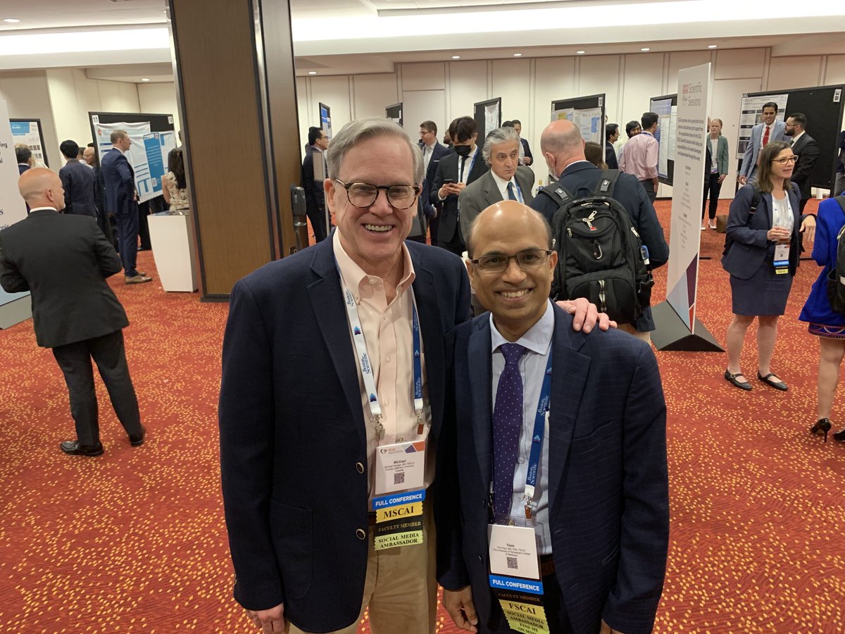 timir_paul's tweet image. So nice to meet in-person  with Dr. Savage at #SCAI2022 ⁦@SCAI⁩ . We had a long chat about benefits and drawbacks about tweet for professional networking and highlighting organizations