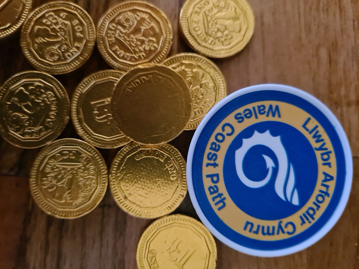 BRMayne's tweet photo. Golden doubloons, OK chocolate, found on the golden stairs in Porthkerry Park today on the #10daysinmay walk. #visitwales #ValeOfGlamorgan #visitthevale Thanks for a great day @CTywydd https://t.co/lqox7C9CkX