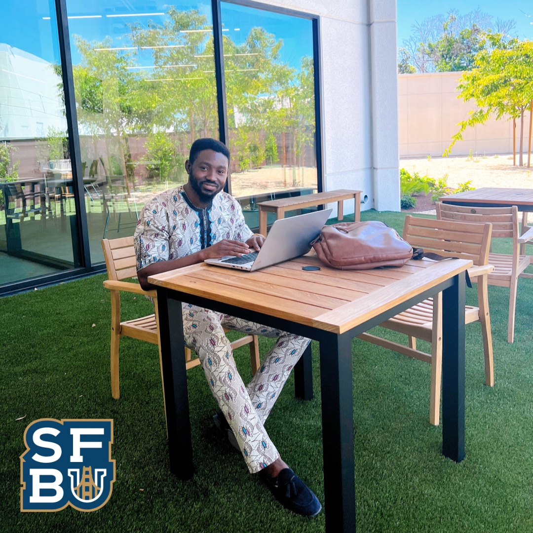 SFBUniversity's tweet image. Meet Kayode Okelarin👋 This is his first trimester at SFBU, and he is working towards his MBA. “I’m looking forward to growing through my studies being taught by the profound professors… I’m excited to meet new people and learn from the diverse culture of the students at SFBU.”