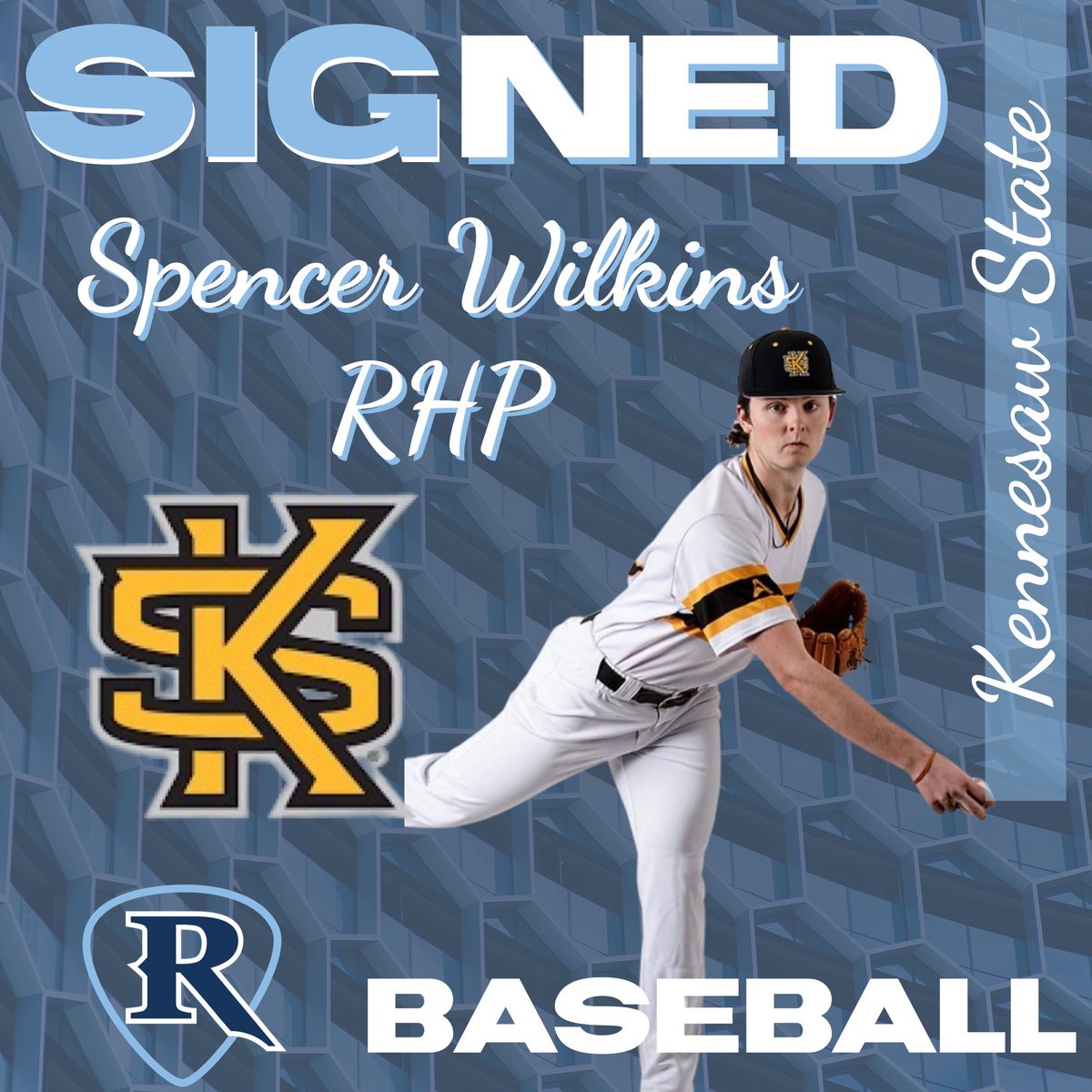 fullcountrhythm's tweet photo. 🚨SIGNED 🚨
Welcome the RHP @spencer_wilk13 from @KSUOwlsBaseball to the 2022 Rhythm roster. 
#TheRhythmoftheNight 
#FCbaseball https://t.co/dkQkC2OFHa