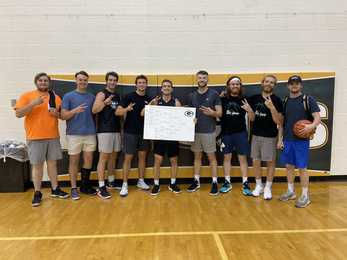 gretnabball's tweet photo. Well that’s a wrap on the 2022 Gretna Alumni Basketball Tournament. Congrats to 2018 on winning back to back championships! https://t.co/uGOy9MBc4z