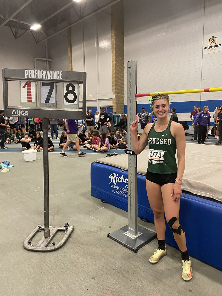KMorey307's tweet photo. This is how you make the best of a rainy day! Your IHSA 2A High Jump STATE CHAMPION @AnnieWirth2 

@athleticsGHS @GeneseoCurrent @MileSplitIL https://t.co/Om3FYu48qu