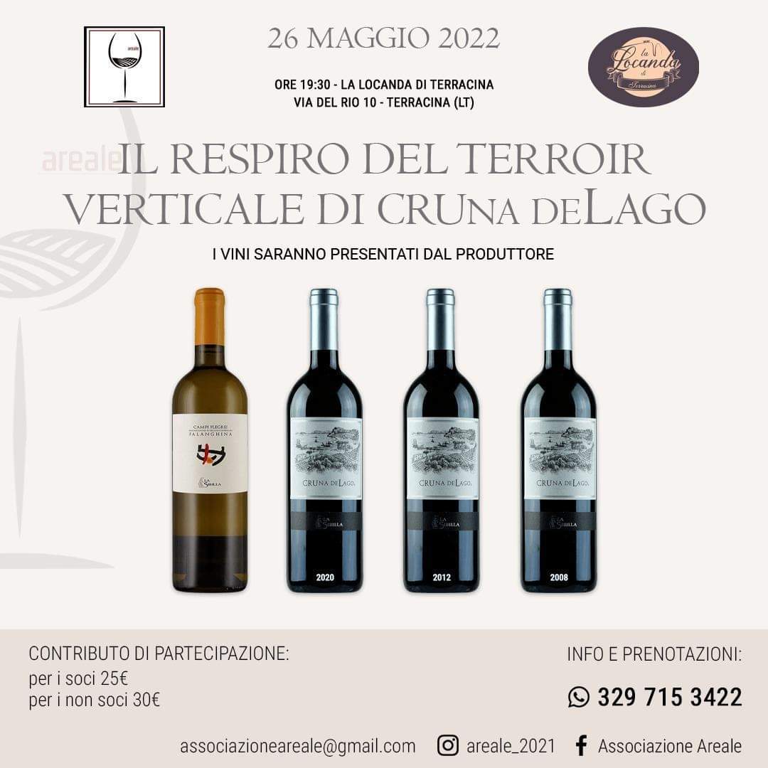 sibilla2015's tweet image. Il 26 Maggio  #LaLocandadiTerracina 
Incontro col Produttore, Vincenzo Di Meo, il respiro del Terroir - Verticale di Cruna DeLago.  
Grazie a #AssociazioneAreale e #JohnWine