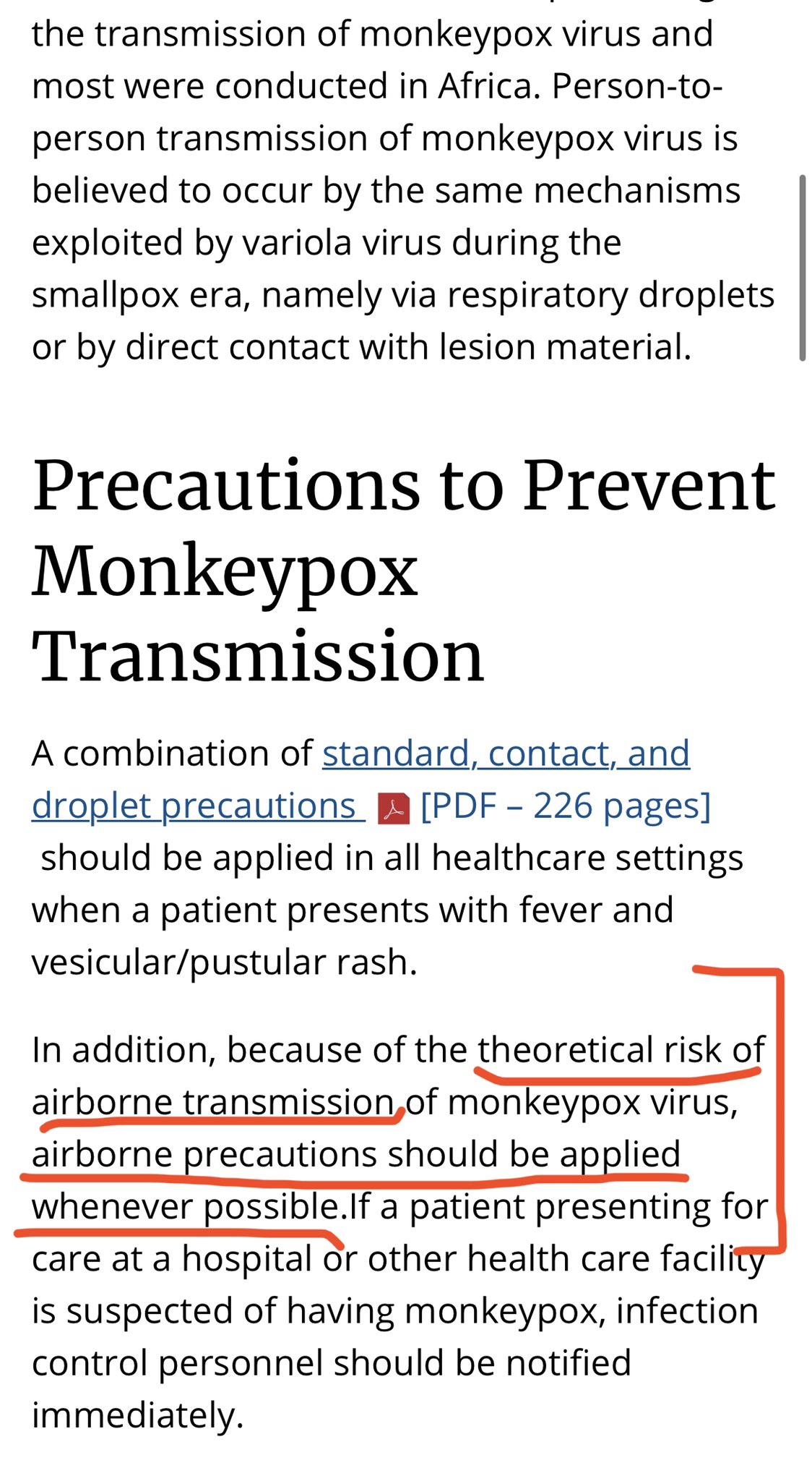 Eric FeiglDing on Twitter "🌬AIRBORNE PRECAUTION—New CDCgov update