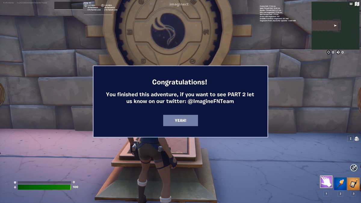 MahlerDr's tweet photo. If u want to Play a rly well made and "sadly" short map   from @ImagineFNTeam , try  Temple of Uqaneron: Adventure Parkour 
Perfectly done, it gave me back some great childhood memorys from Tomb Raider https://t.co/aL82OfXjZc