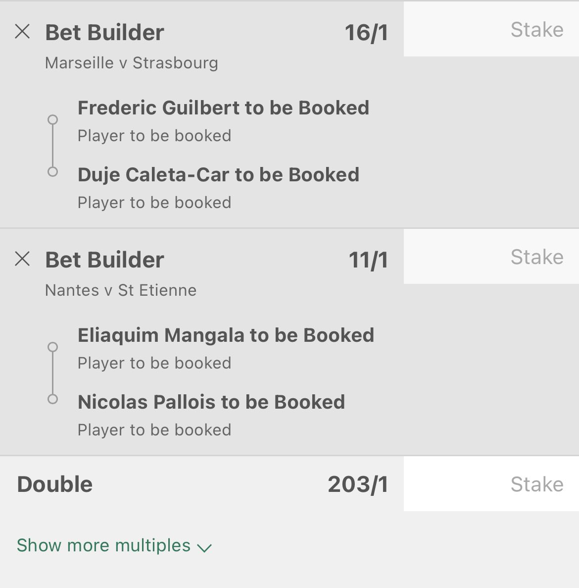 bettingvillage's tweet photo. A couple of French double doubles 🟨🟥

18+ gambleresponsibly https://t.co/qnNQxzRqtp