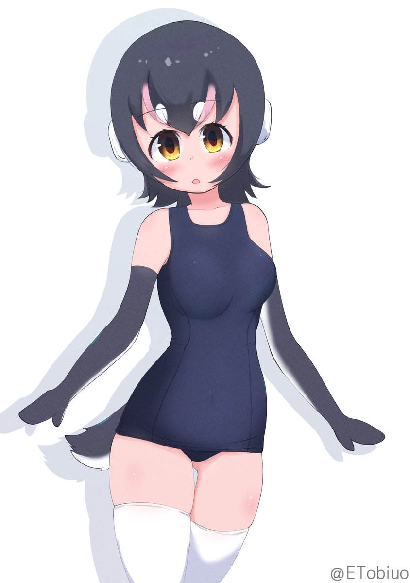 すくーるみずぎ?っていうの?かわいいね～💕🐧
#けものフレンズ 