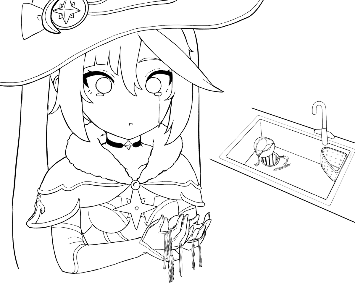 カップラーメンを作ったモナ 