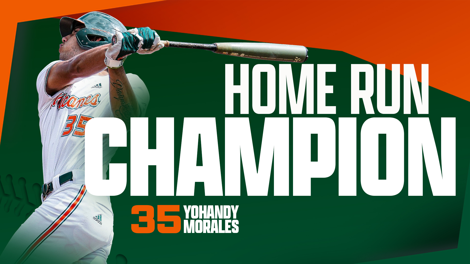 Miami Hurricanes Baseball on X: "The 2022 Home Run Champion is  𝗬𝗢𝗛𝗔𝗡𝗗𝗬 𝗠𝗢𝗥𝗔𝗟𝗘𝗦! Congrats, Yoyo! https://t.co/Gc7u2ImspY" / X