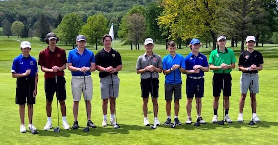SCCSaintsAD's tweet photo. Congratulations to SAINTS Senior Michael Bucko who qualified as a member of the Section IV Golf team that will compete in the NYSPHSAA Golf Championships June 4 - 6 at the Mark Twain Golf Course in Elmira ! Great job, Michael ⛳🏌‍♂️ https://t.co/OEzvAP0GVx