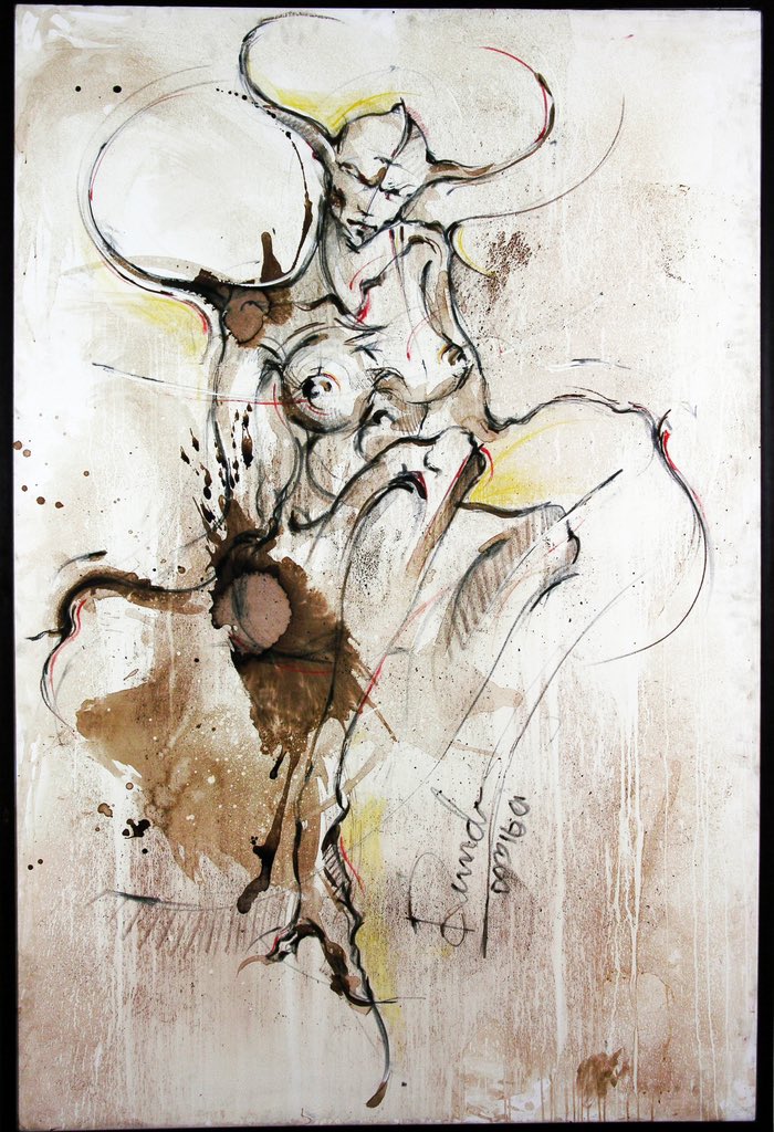 MostafaDamirchi's tweet photo. Behind this image lives a story, what
secret does he intend to tell...?!

This painting is done with coffee on canvas
Size: 180 * 220
This painting is given to the buyer by selling NFT......
Shipping cost is with the buyer
@opensea #NFTCommunity #NFT #art https://t.co/d3IL3gubHQ