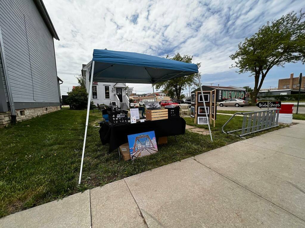 shadowfoxphoto's tweet photo. All set up at @iowapopart festival! The weather is beautiful and 60+ artists will be here until 6pm. I’m out front at @newboshops 

#cedarrapids #iowa #iowaart https://t.co/gGAE4z9x8t https://t.co/od5Lomj2hR