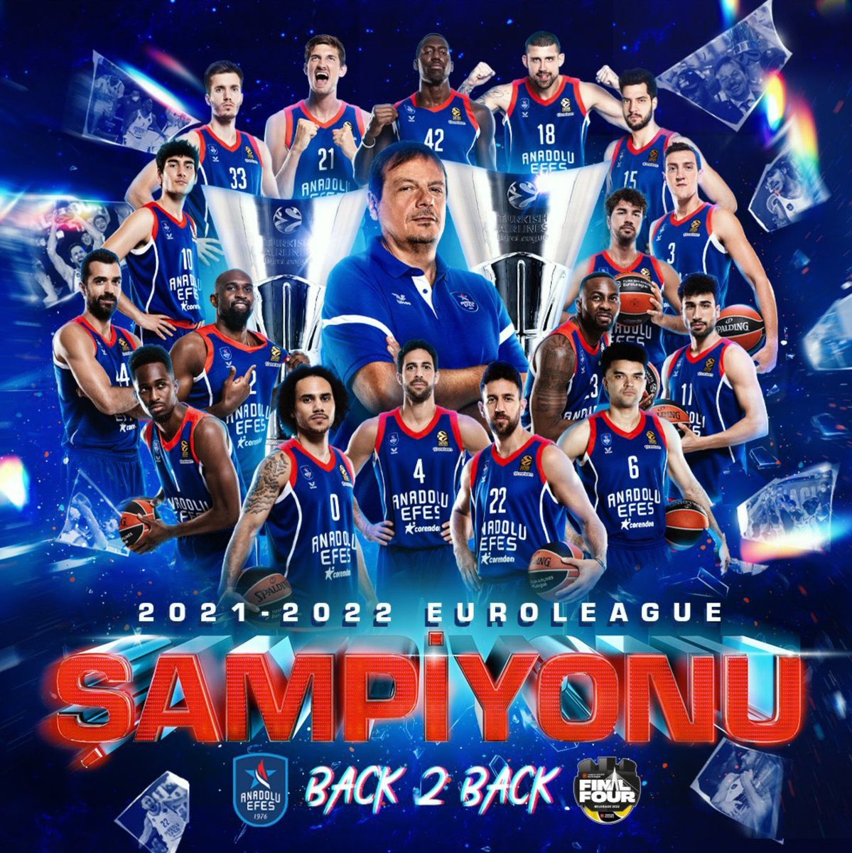 Tebrikler #AnadoluEfes  harikasınız. Avrupa'nın Kralı 👏....