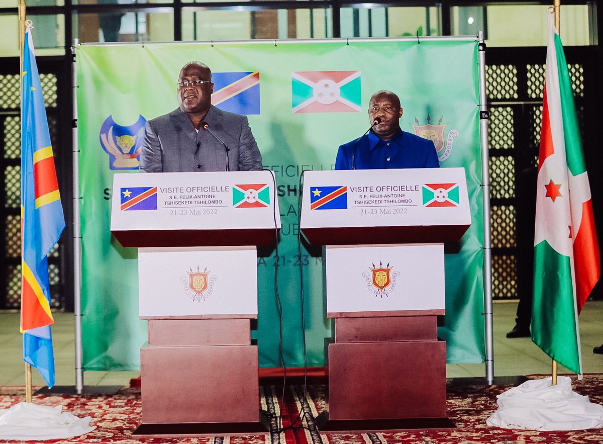NtareHouse's tweet photo. SE Félix-Antoine Tshisekedi Tshilombo a indiqué que cette deuxième visite effectuée au #Burundi sera une occasion d’échanger avec son Homologue Burundais sur la réalisation des projets d’intérêts communs pour les peuples burundais et congolais. #RDC https://t.co/4lCoEc22ve