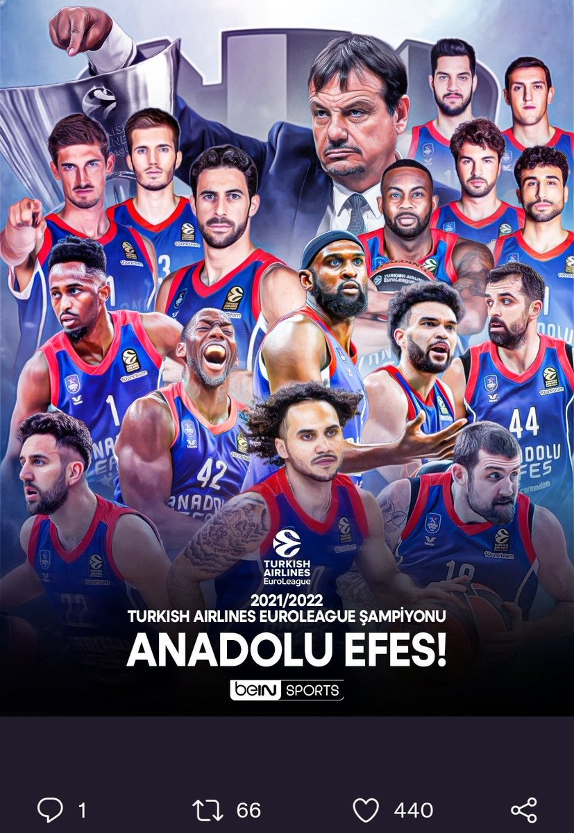 ilterfadik's tweet photo. Yine Yeni Yeniden Şampiyon #AnadoluEfes https://t.co/lZrn54VJHw