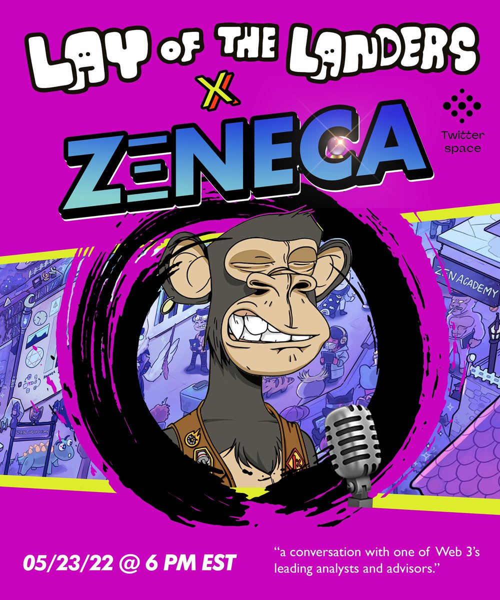 1/2 Quick reminder that we have <a href="/Zeneca_33/">Not @Zeneca</a> coming on the show Monday!  Zeneca is one of the leading analysts and advisors in the NFT space, and always has something meaningful to say. No pressure. 👀😂. Thank you to <a href="/stwwwts/">stw ✷ wts</a> for the amazing art!
