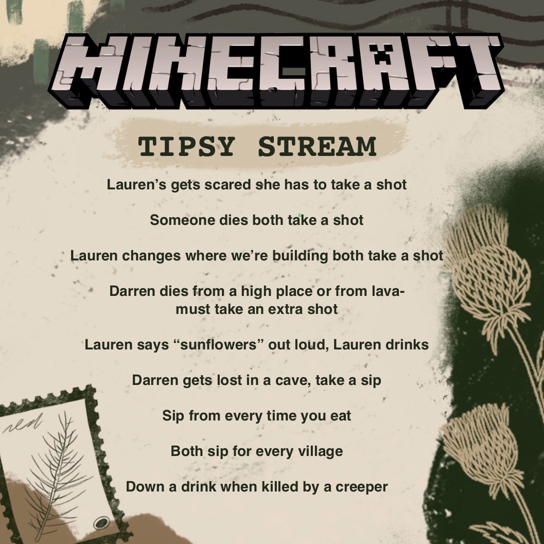 cooriedoon_'s tweet photo. Opโฆ minecraft tipsy stream! Come hang and drinkโฆ maybe?? ๐๐ฅ
https://t.co/I7nqi7i90k
#cozystream #minecraft #minecraftstream #tipsystream https://t.co/sC5GasRagr
