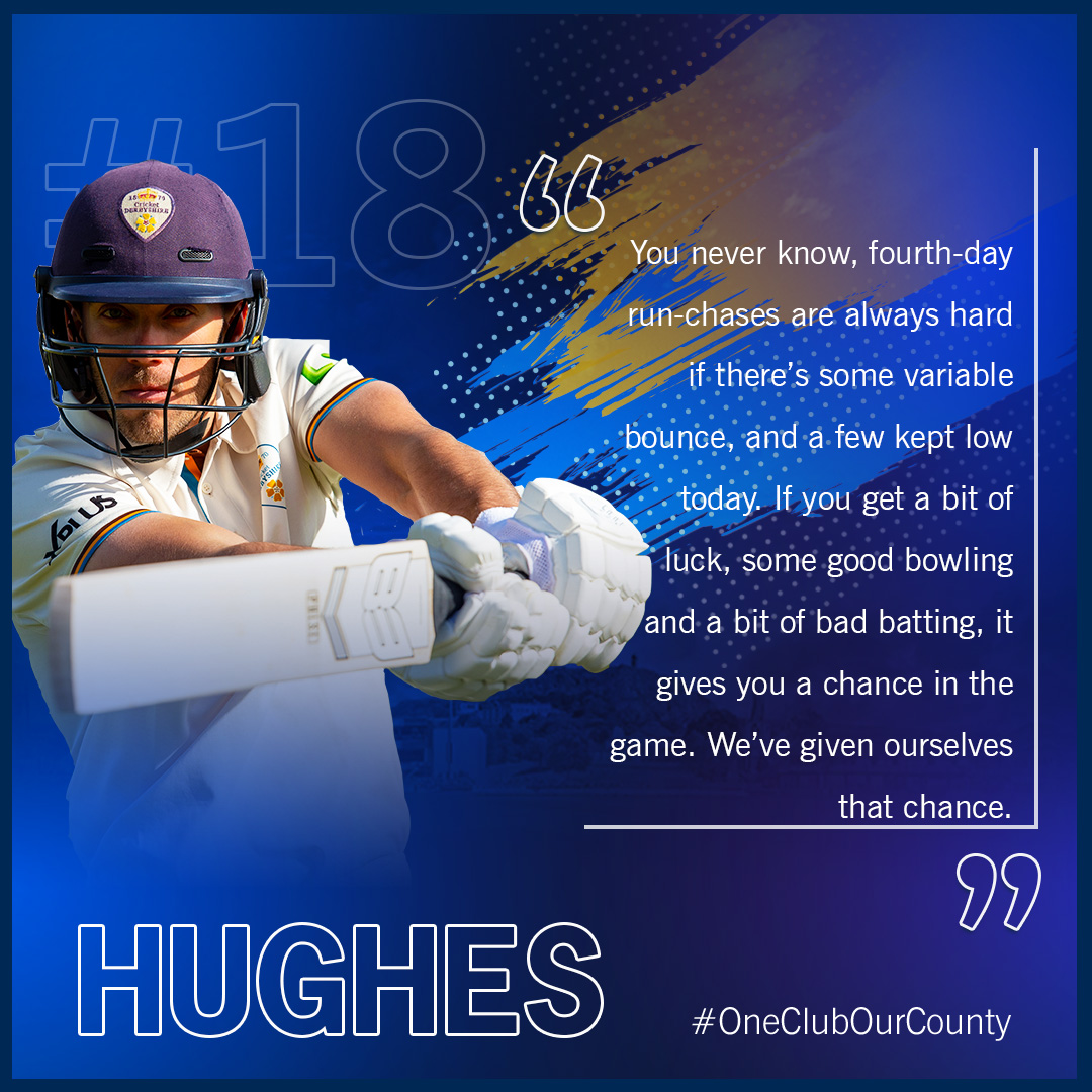 DerbyshireCCC's tweet photo. π£ "We've given ourselves that chance."
@yozza18 says #DCCC are still in the game ahead of Day Four π
#OneClubOurCounty
#NOTvDER https://t.co/7q8nQTi550