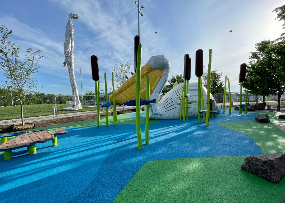CityofCB's tweet photo. Almost ready for kids! Belles' Play Garden is undergoing the final touches. Save the date (6/26/22) for our grand opening party: https://t.co/XcBA4xwZyD #unleashcb #councilbluffs #riversedgecb https://t.co/ymkrASuFgx